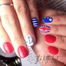 British Flag Nails Art and Designs