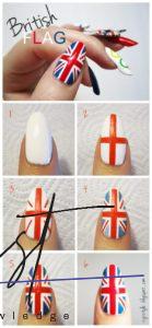 British Flag Nails Art and Designs