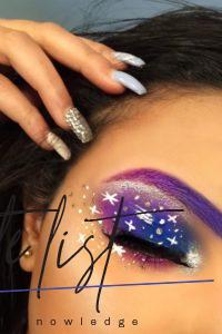 Galaxy Makeup Look: 21 Cool Galaxy Eye Makeup Ideas