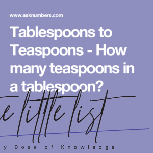 Ways To Measure How Many Teaspoons Are In A Tablespoon