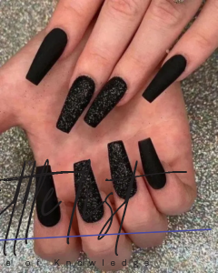 27 Matte Black Nails That Will Make You Thrilled