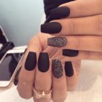 List : 27 Matte Black Nails That Will Make You Thrilled