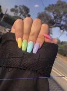 Multi Coloured Nails: New Trend and Best Designs