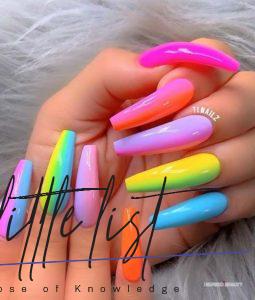 Multi Coloured Nails: New Trend and Best Designs