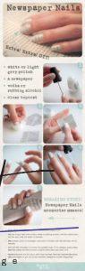 Newspaper Nail Art: Original Nail Design