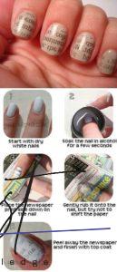 List : Newspaper Nail Art: Original Nail Design