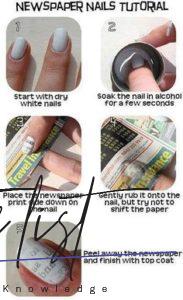 Newspaper Nail Art: Original Nail Design