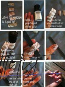 Newspaper Nail Art: Original Nail Design