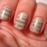 Newspaper Nail Art: Original Nail Design