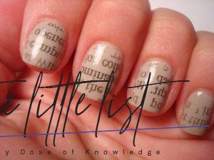 Newspaper Nail Art: Original Nail Design