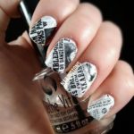 Newspaper Nail Art: Original Nail Design