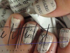 Newspaper Nail Art: Original Nail Design