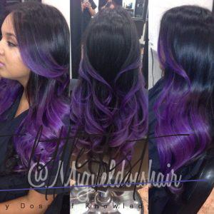 33 Cool Ideas Of Purple Ombre Hair