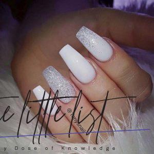 List : 39 Fancy White Coffin Nails Designs