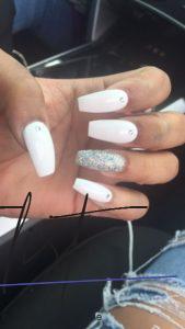 39 Fancy White Coffin Nails Designs