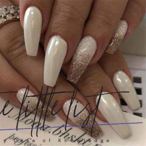 39 Fancy White Coffin Nails Designs