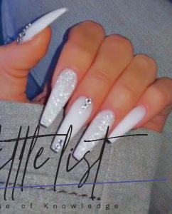 List : 39 Fancy White Coffin Nails Designs