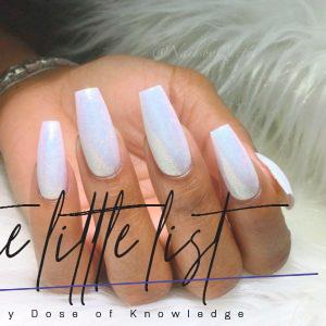 39 Fancy White Coffin Nails Designs