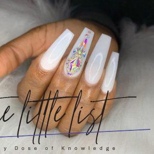 39 Fancy White Coffin Nails Designs