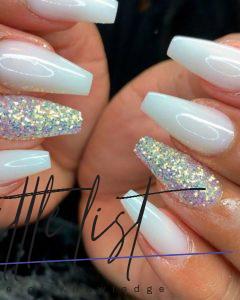 39 Fancy White Coffin Nails Designs