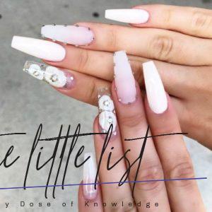 39 Fancy White Coffin Nails Designs