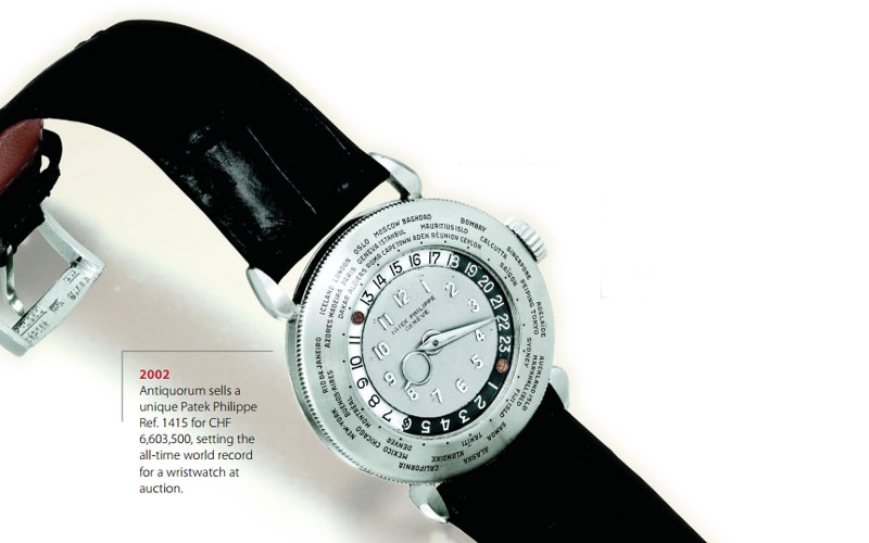 Patek Philippe World Time Ref.  1415 - Ranking of the most expensive watches in the world
