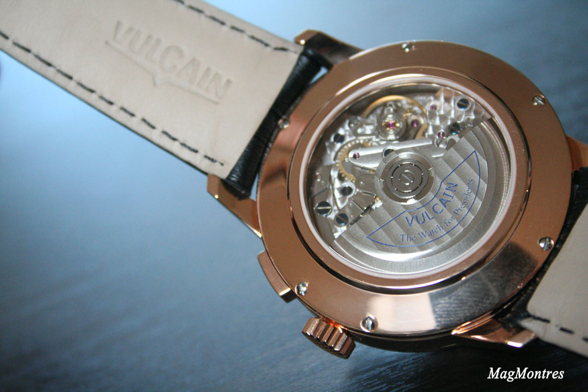 Vulcain 50s Presidents' Chronograph Héritage in pink gold - Ref: 570557.315L / BK
