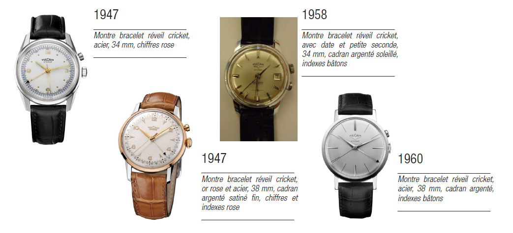 Vulcain watches produced during the 1950s