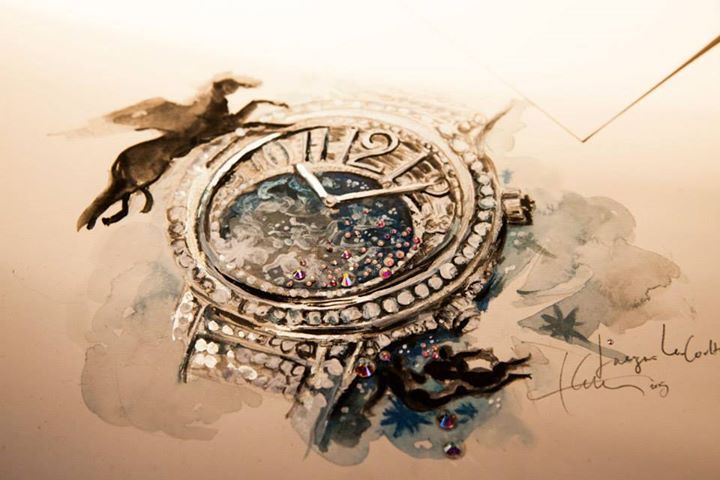 Sketch of a Jaeger-LeCoultre watch