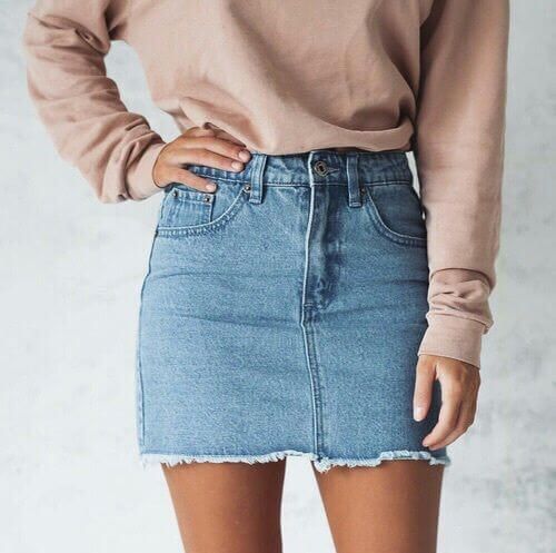 1990s Fashion Denim Skirt
