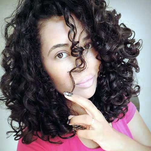 open curly hair