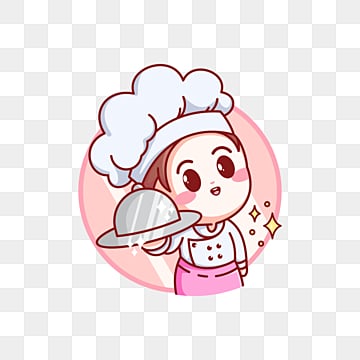 the female chef is wearing an apron and a hat holding a silver cupola, Chef, Cute Chef, Dhef Fofa PNG and vector image material