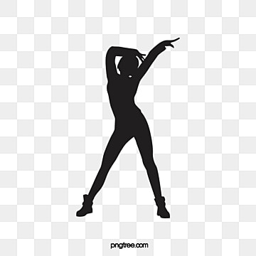 female silhouette dance moves swing, Dance Clipart, Gymnastics, Silhouette PNG and vector image material