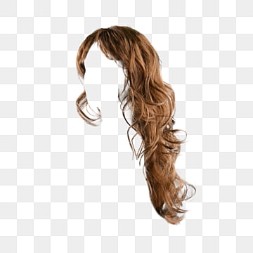 Fashionable Female Hair Wig In Hair Head PNG Images and clip art