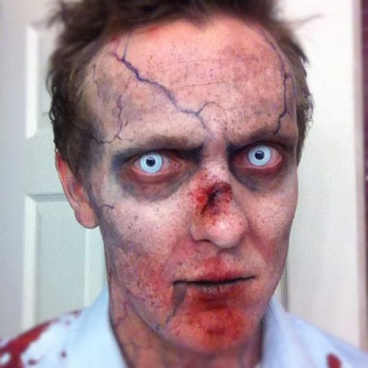 zombie makeup with contact lens