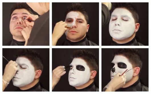 mexican skull makeup step by step