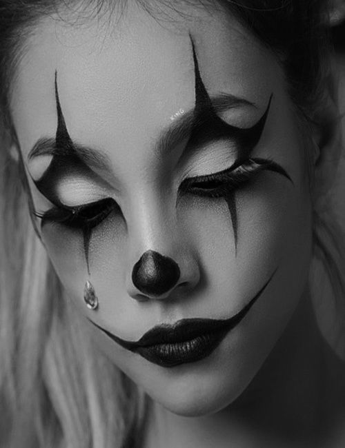 woman with clown makeup