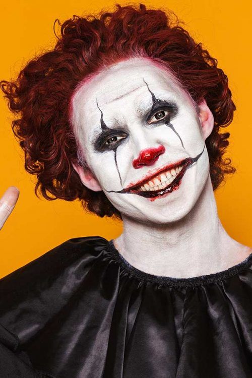 man with clown makeup