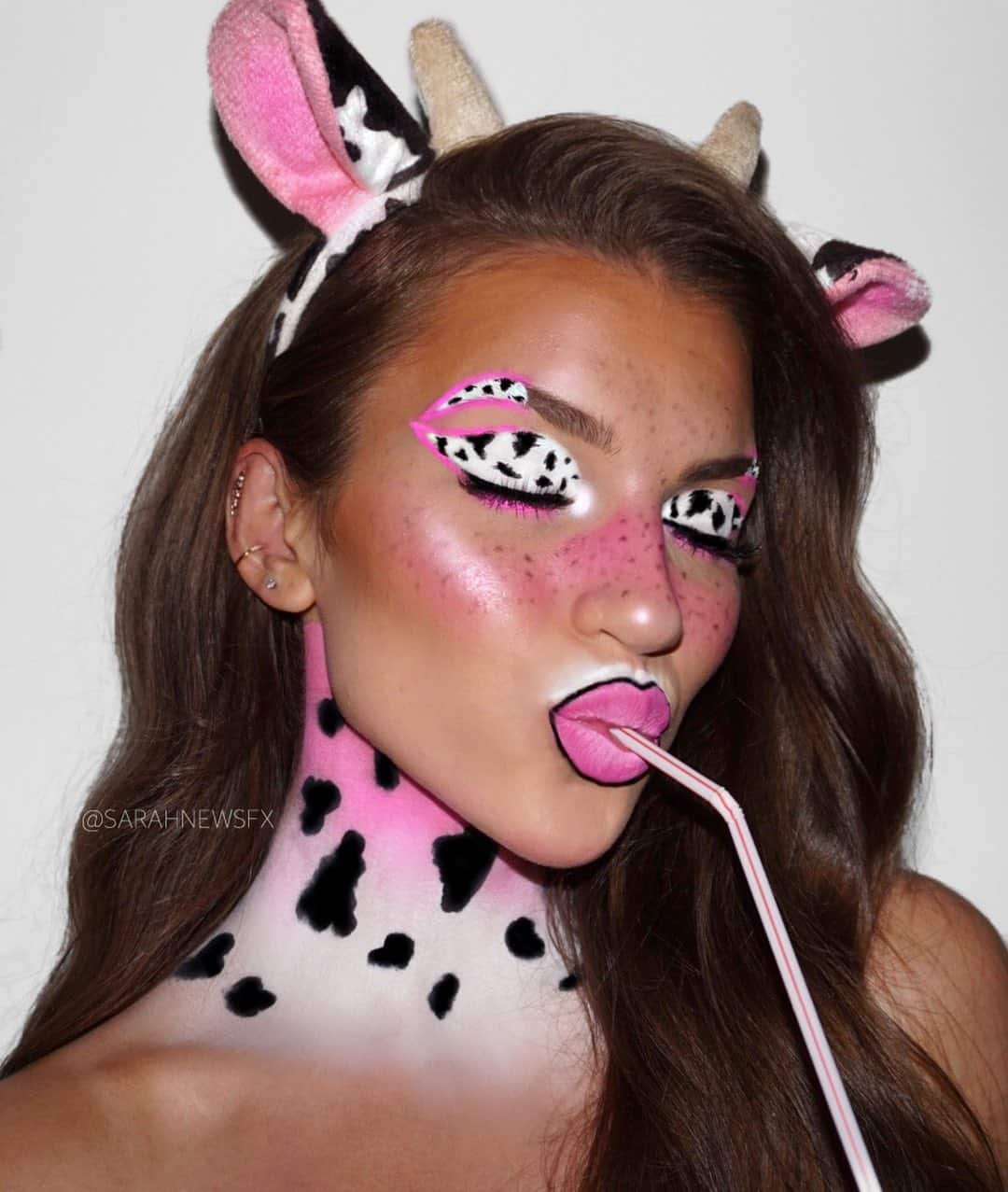 Halloween cow makeup