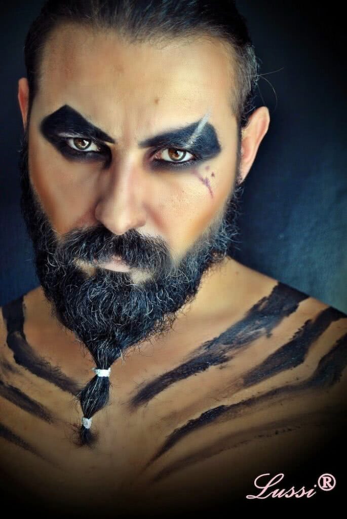 barbarian warrior makeup
