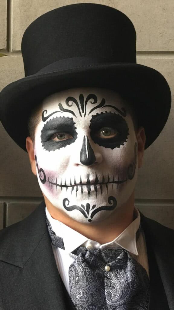 Mexican Skull Male Makeup