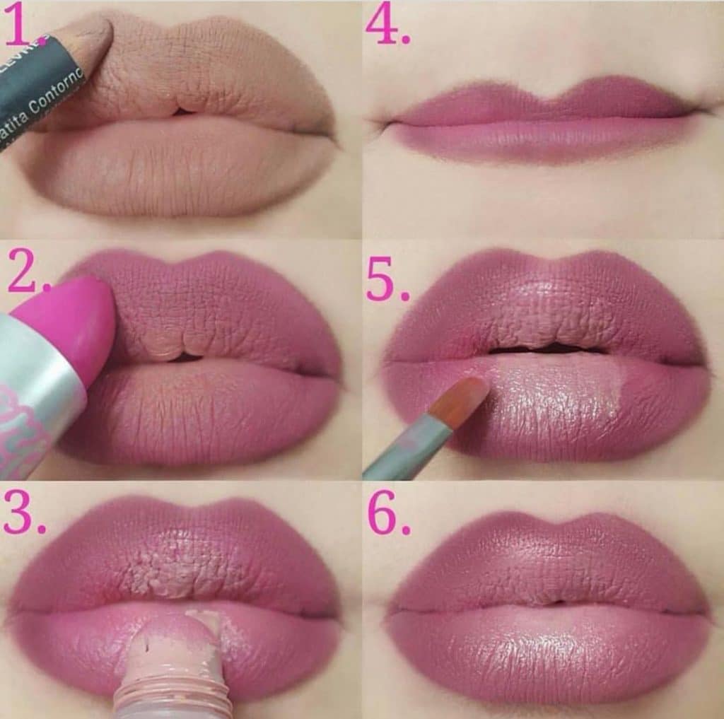 step by step makeup for night mouth