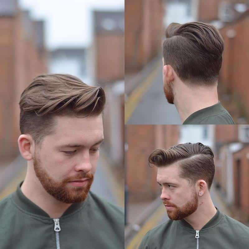 male haircut with topknot