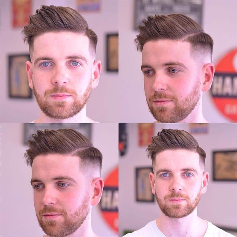 male haircut with beard and mustache