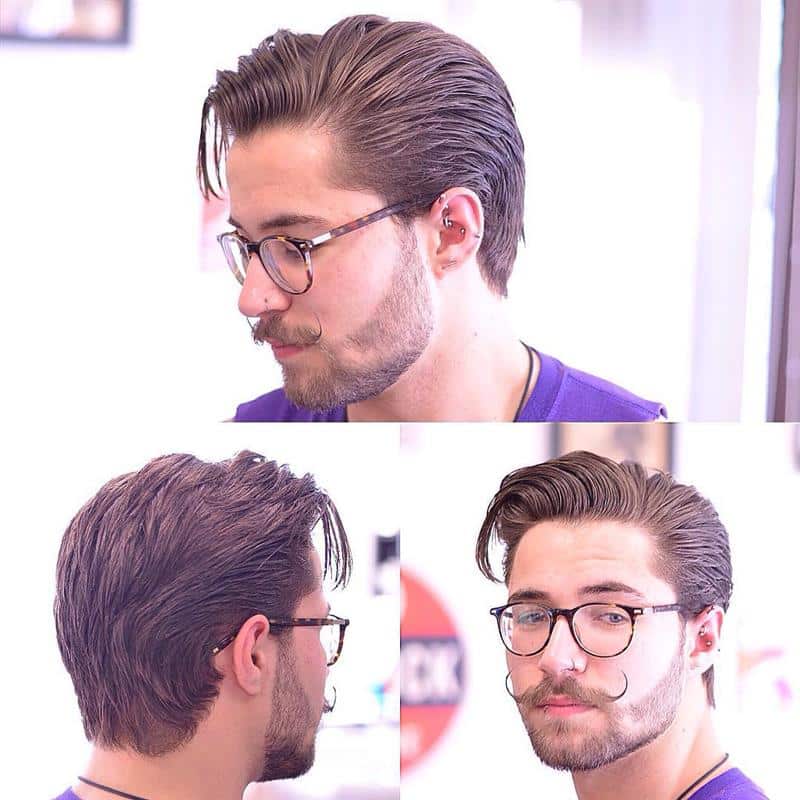 male haircut with side bangs