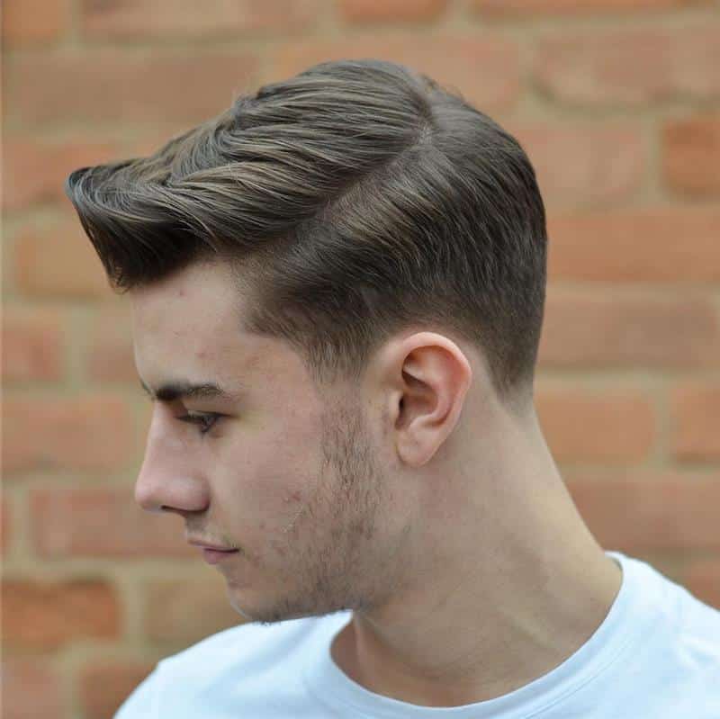 male haircut shaved underneath