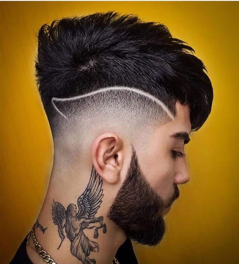 shaved male haircut