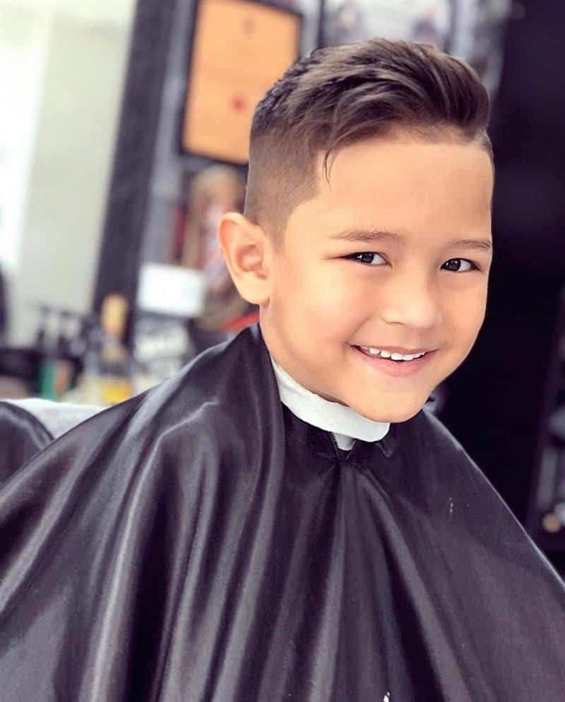 male child haircut with topknot