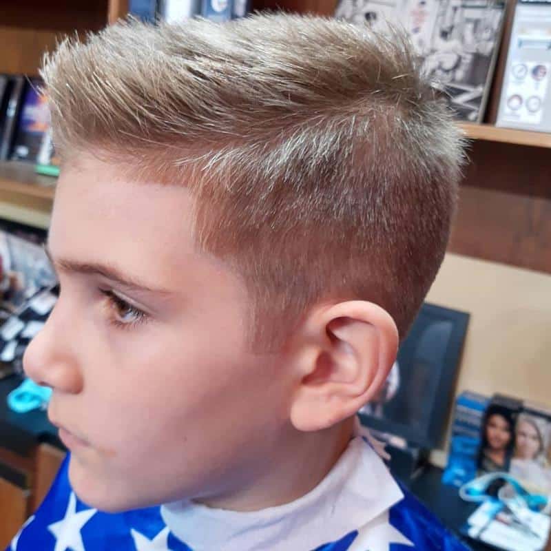 children's haircut straight side
