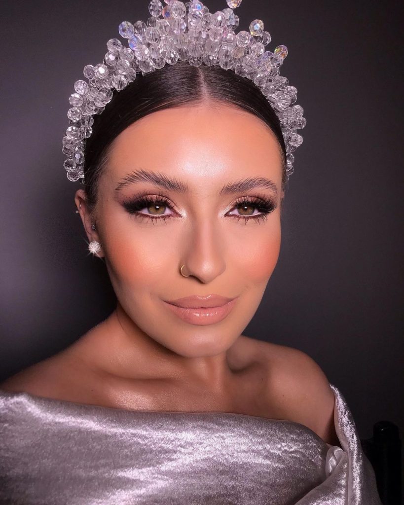 lit bridal makeup